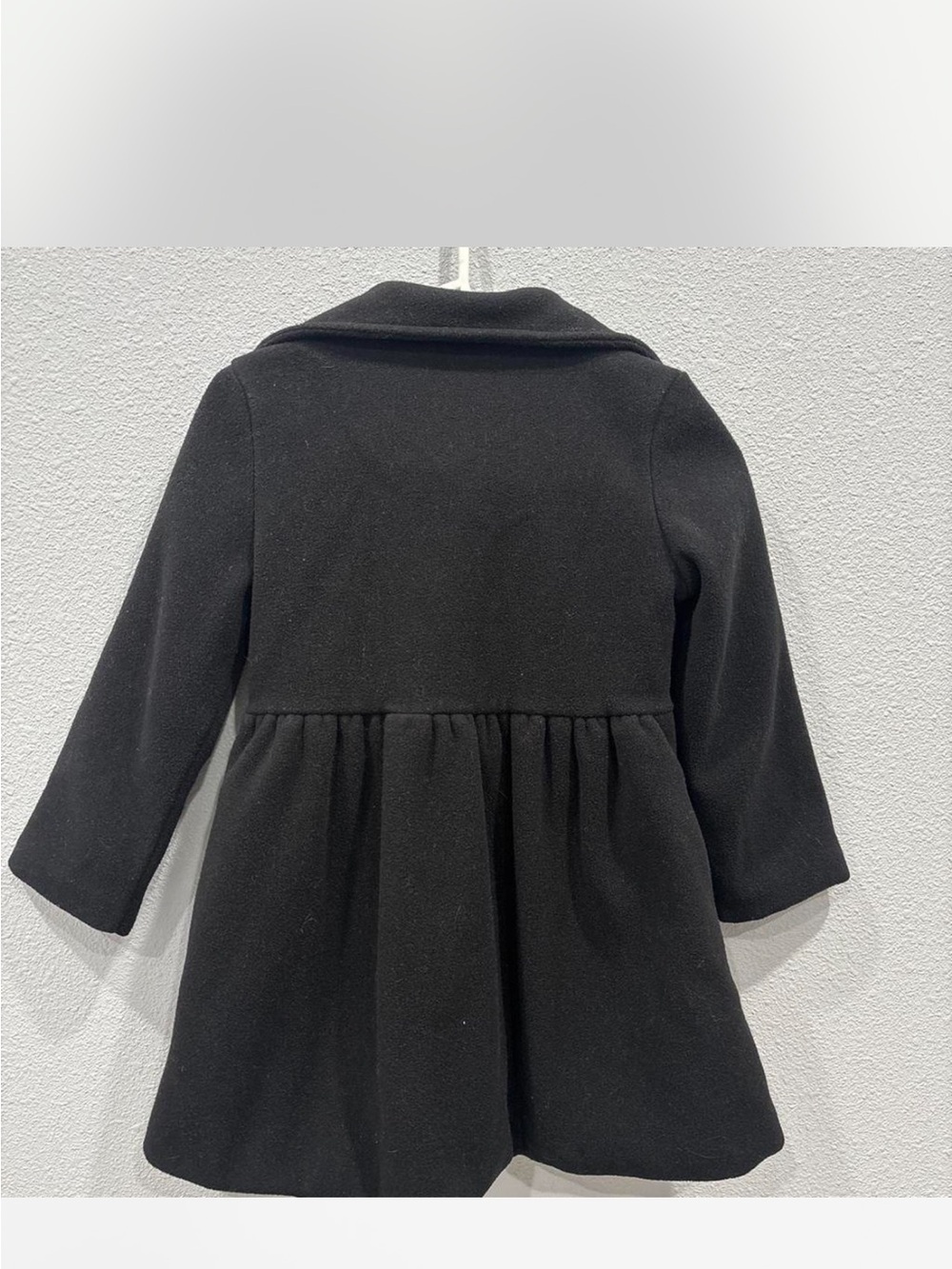 Copper Key Black Ruffle-Front Pea Coat - Picture 2 of 5